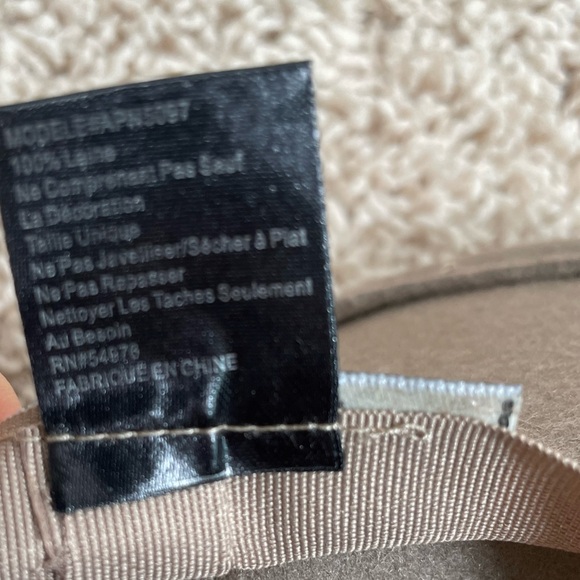 Manhattan Hat Company Wool Fedora Hat BOHO CITY CHIC Taupe Detail adjustable - Picture 6 of 15